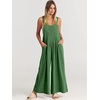 image:imageANRABESS Womens Jumpsuits Overalls Linen Wide Leg Jumpers Casual Summer Fall Outfits 2026 Beach Vacation Clothes with PocketsGrass
