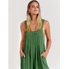 image:imageANRABESS Womens Jumpsuits Overalls Linen Wide Leg Jumpers Casual Summer Fall Outfits 2026 Beach Vacation Clothes with PocketsGrass