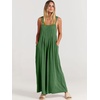 image:imageANRABESS Womens Jumpsuits Overalls Linen Wide Leg Jumpers Casual Summer Fall Outfits 2026 Beach Vacation Clothes with PocketsGrass