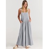 image:imageANRABESS Womens Jumpsuits Overalls Linen Wide Leg Jumpers Casual Summer Fall Outfits 2026 Beach Vacation Clothes with PocketsGrey