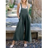 image:imageANRABESS Womens Jumpsuits Overalls Linen Wide Leg Jumpers Casual Summer Fall Outfits 2026 Beach Vacation Clothes with PocketsGrey Blue