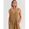 image:imageANRABESS Womens Jumpsuits Overalls Linen Wide Leg Jumpers Casual Summer Fall Outfits 2026 Beach Vacation Clothes with PocketsKhaki