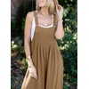 image:imageANRABESS Womens Jumpsuits Overalls Linen Wide Leg Jumpers Casual Summer Fall Outfits 2026 Beach Vacation Clothes with PocketsKhaki