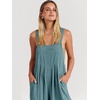 image:imageANRABESS Womens Jumpsuits Overalls Linen Wide Leg Jumpers Casual Summer Fall Outfits 2026 Beach Vacation Clothes with PocketsLake