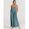 image:imageANRABESS Womens Jumpsuits Overalls Linen Wide Leg Jumpers Casual Summer Fall Outfits 2026 Beach Vacation Clothes with PocketsLake