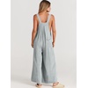 image:imageANRABESS Womens Jumpsuits Overalls Linen Wide Leg Jumpers Casual Summer Fall Outfits 2026 Beach Vacation Clothes with PocketsLight Gray