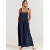 image:imageANRABESS Womens Jumpsuits Overalls Linen Wide Leg Jumpers Casual Summer Fall Outfits 2026 Beach Vacation Clothes with PocketsNavy Blue