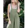 image:imageANRABESS Womens Jumpsuits Overalls Linen Wide Leg Jumpers Casual Summer Fall Outfits 2026 Beach Vacation Clothes with PocketsPea Green