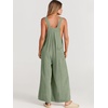 image:imageANRABESS Womens Jumpsuits Overalls Linen Wide Leg Jumpers Casual Summer Fall Outfits 2026 Beach Vacation Clothes with PocketsPea Green