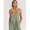 image:imageANRABESS Womens Jumpsuits Overalls Linen Wide Leg Jumpers Casual Summer Fall Outfits 2026 Beach Vacation Clothes with PocketsPea Green