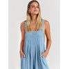 image:imageANRABESS Womens Jumpsuits Overalls Linen Wide Leg Jumpers Casual Summer Fall Outfits 2026 Beach Vacation Clothes with PocketsSky