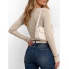 image:imageANRABESS Womens Long Sleeve Henley Tops  Ribbed Knit Shirts Slim Fit Stretchy Soft Breathable Fabric Fall Winter Layer Casual Work Travel VacationEvery Day WearBeige