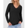 image:imageANRABESS Womens Long Sleeve Spacer Tops  Soft Heavy Stretchy Fabric V Neck Basic Tee Shirt Fall Winter Layer Versatile Casual Work Office Travel Daily Wear ClothesBlack
