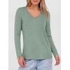 image:imageANRABESS Womens Long Sleeve Spacer Tops  Soft Heavy Stretchy Fabric V Neck Basic Tee Shirt Fall Winter Layer Versatile Casual Work Office Travel Daily Wear ClothesLight Green
