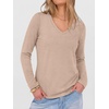 image:imageANRABESS Womens Long Sleeve Spacer Tops  Soft Heavy Stretchy Fabric V Neck Basic Tee Shirt Fall Winter Layer Versatile Casual Work Office Travel Daily Wear ClothesAlmond