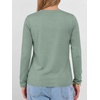 image:imageANRABESS Womens Long Sleeve Spacer Tops  Soft Heavy Stretchy Fabric V Neck Basic Tee Shirt Fall Winter Layer Versatile Casual Work Office Travel Daily Wear ClothesLight Green