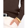image:imageANRABESS Womens Long Sleeve V Neck Sweaters 2026 Fall Casual Classic Soft Loose Fit Basic Pullover Jumper TopCoffee