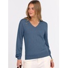 image:imageANRABESS Womens Long Sleeve V Neck Sweaters 2026 Fall Casual Classic Soft Loose Fit Basic Pullover Jumper TopDeep Blue