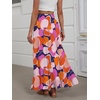 image:imageANRABESS Womens Maxi Skirt Elastic High Waist Swing Tiered Aline Flowy Pleated Boho Beach Vacation Long SkirtsPrint Floral Butterfly