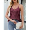 image:imageANRABESS Womens Sequin Tank Tops Sparkle Glitter Shirts Sexy Party Shimmer Camisole Sleeveless V Neck Summer Going Out VestBurgundy
