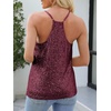 image:imageANRABESS Womens Sequin Tank Tops Sparkle Glitter Shirts Sexy Party Shimmer Camisole Sleeveless V Neck Summer Going Out VestBurgundy