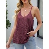 image:imageANRABESS Womens Sequin Tank Tops Sparkle Glitter Shirts Sexy Party Shimmer Camisole Sleeveless V Neck Summer Going Out VestBurgundy