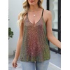 image:imageANRABESS Womens Sequin Tank Tops Sparkle Glitter Shirts Sexy Party Shimmer Camisole Sleeveless V Neck Summer Going Out VestMulticolor Gold