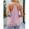 image:imageANRABESS Womens Sequin Tank Tops Sparkle Glitter Shirts Sexy Party Shimmer Camisole Sleeveless V Neck Summer Going Out VestPink