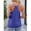image:imageANRABESS Womens Sequin Tank Tops Sparkle Glitter Shirts Sexy Party Shimmer Camisole Sleeveless V Neck Summer Going Out VestRoyal Blue