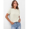 image:imageANRABESS Womens Short Sleeve Sweaters Wool Blend Crew Neck Sweater Shirts Business Casual Work Tops 2026 Summer OutfitsOffwhite
