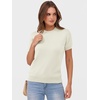 image:imageANRABESS Womens Short Sleeve Sweaters Wool Blend Crew Neck Sweater Shirts Business Casual Work Tops 2026 Summer OutfitsOffwhite