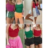 image:imageANRABESS Womens Sleeveless Crop Tops Soft Ribbed Y Back Tank Tops Summer Camisole for Going Out Athletic Gym and WorkoutBrown