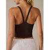image:imageANRABESS Womens Sleeveless Crop Tops Soft Ribbed Y Back Tank Tops Summer Camisole for Going Out Athletic Gym and WorkoutBrown