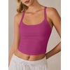 image:imageANRABESS Womens Sleeveless Crop Tops Soft Ribbed Y Back Tank Tops Summer Camisole for Going Out Athletic Gym and WorkoutHot Pink