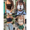 image:imageANRABESS Womens Sleeveless Crop Tops Soft Ribbed Y Back Tank Tops Summer Camisole for Going Out Athletic Gym and WorkoutRed