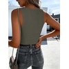 image:imageANRABESS Womens Sleeveless Scoop Neck Tank Tops 2026 Summer Casual Basic Slim Fit Ribbed Knit Racerback Workout Cami ShirtsArmy Green