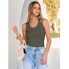 image:imageANRABESS Womens Sleeveless Scoop Neck Tank Tops 2026 Summer Casual Basic Slim Fit Ribbed Knit Racerback Workout Cami ShirtsArmy Green