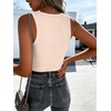 image:imageANRABESS Womens Sleeveless Scoop Neck Tank Tops 2026 Summer Casual Basic Slim Fit Ribbed Knit Racerback Workout Cami ShirtsBeige