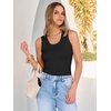 image:imageANRABESS Womens Sleeveless Scoop Neck Tank Tops 2026 Summer Casual Basic Slim Fit Ribbed Knit Racerback Workout Cami ShirtsBlack
