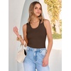 image:imageANRABESS Womens Sleeveless Scoop Neck Tank Tops 2026 Summer Casual Basic Slim Fit Ribbed Knit Racerback Workout Cami ShirtsBrown