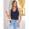 image:imageANRABESS Womens Sleeveless Scoop Neck Tank Tops 2026 Summer Casual Basic Slim Fit Ribbed Knit Racerback Workout Cami ShirtsNavy Blue