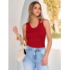 image:imageANRABESS Womens Sleeveless Scoop Neck Tank Tops 2026 Summer Casual Basic Slim Fit Ribbed Knit Racerback Workout Cami ShirtsRed