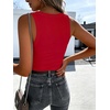 image:imageANRABESS Womens Sleeveless Scoop Neck Tank Tops 2026 Summer Casual Basic Slim Fit Ribbed Knit Racerback Workout Cami ShirtsRed