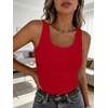image:imageANRABESS Womens Sleeveless Scoop Neck Tank Tops 2026 Summer Casual Basic Slim Fit Ribbed Knit Racerback Workout Cami ShirtsRed