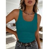 image:imageANRABESS Womens Sleeveless Scoop Neck Tank Tops 2026 Summer Casual Basic Slim Fit Ribbed Knit Racerback Workout Cami ShirtsTeal