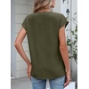 image:imageANRABESS Womens Summer TopsCap Sleeve V Neck Loose Fit Henley ShirtsDressy Casual for Work Business amp Daily Trendy OutfitsArmy Green