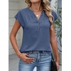 image:imageANRABESS Womens Summer TopsCap Sleeve V Neck Loose Fit Henley ShirtsDressy Casual for Work Business amp Daily Trendy OutfitsDark Blue