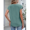 image:imageANRABESS Womens Summer TopsCap Sleeve V Neck Loose Fit Henley ShirtsDressy Casual for Work Business amp Daily Trendy OutfitsLake