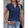 image:imageANRABESS Womens Summer TopsCap Sleeve V Neck Loose Fit Henley ShirtsDressy Casual for Work Business amp Daily Trendy OutfitsNavy Blue