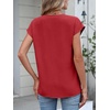 image:imageANRABESS Womens Summer TopsCap Sleeve V Neck Loose Fit Henley ShirtsDressy Casual for Work Business amp Daily Trendy OutfitsRed